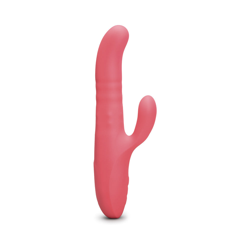Le Wand Thrust Rechargeable Rabbit Vibrator with Thrusting Motion – Hot Pink