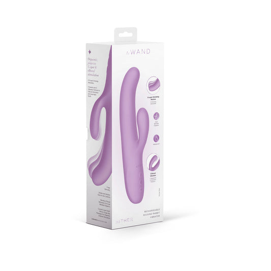 Le Wand Hither Rechargeable Dual-Stimulation Vibrator with G-spot and Clitoral Stimulation - Light Purple