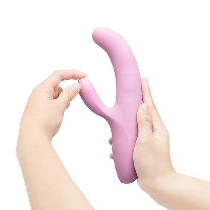 Le Wand Hither Rechargeable Dual-Stimulation Vibrator with G-spot and Clitoral Stimulation - Light Purple