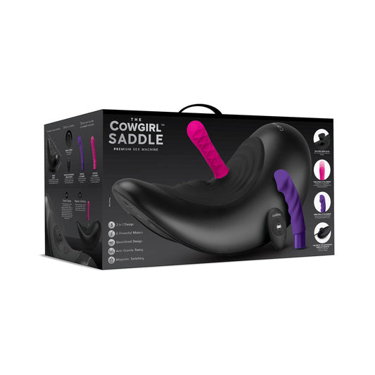 The Cowgirl Saddle Machine – Black Silicone Saddle
