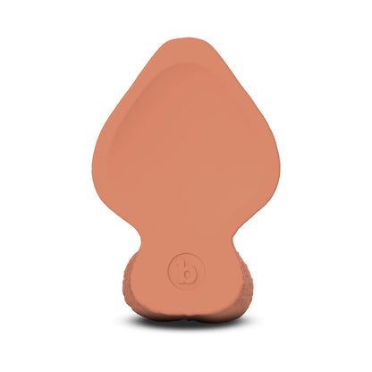 b-Vibe Slipskin Girthy Silicone Dildo with Realistic Feel - Mocha