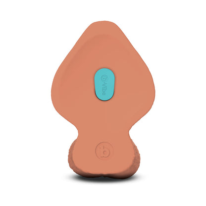 b-Vibe Slipskin Girthy Silicone Dildo 9 in. Realistic Mocha