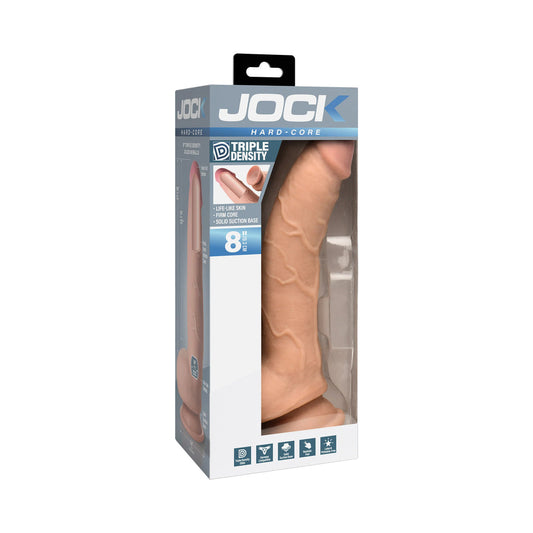 JOCK Hard-Core Triple Density Dildo with Balls - Vanilla