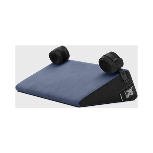 Liberator Black Label Wedge 24 in. Positioning Pillow with Cuffs – Blue