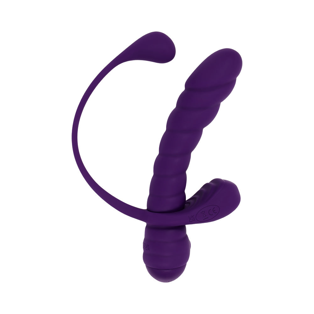 Playboy Twisted Playground Rechargeable Triple Stimulator Vibe – Purple