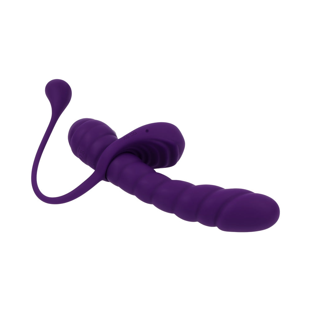 Playboy Twisted Playground Rechargeable Triple Stimulator Vibe – Purple