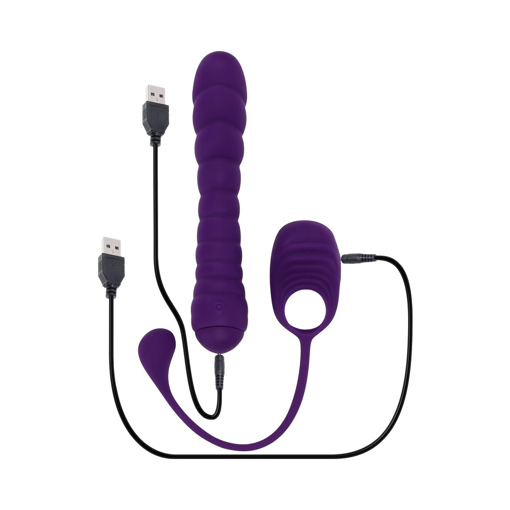 Playboy Twisted Playground Rechargeable Triple Stimulator Vibe – Purple