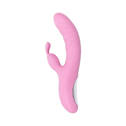 Playboy Rub Me Right Rechargeable Thrusting Dual Stimulator – Light Pink