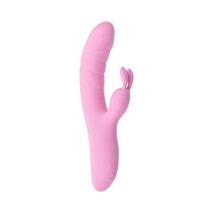 Playboy Rub Me Right Rechargeable Thrusting Dual Stimulator – Light Pink