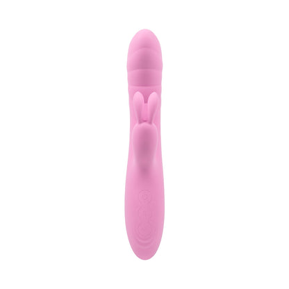 Playboy Rub Me Right Rechargeable Thrusting Dual Stimulator – Light Pink
