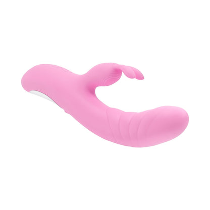 Playboy Rub Me Right Rechargeable Thrusting Dual Stimulator – Light Pink
