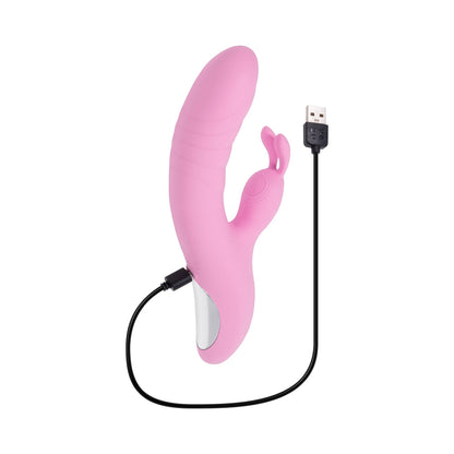 Playboy Rub Me Right Rechargeable Thrusting Dual Stimulator – Light Pink