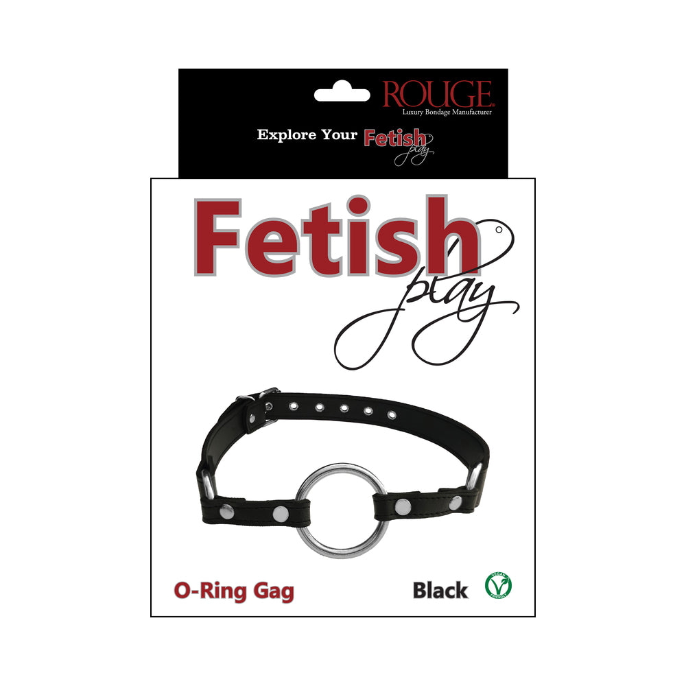 Rouge Fetish Play Vegan O-Ring Gag – Black