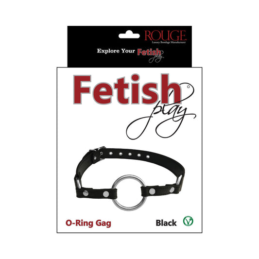Rouge Fetish Play Vegan O-Ring Gag – Black