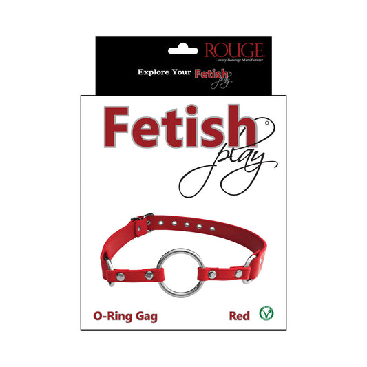 Rouge Fetish Play Vegan O-Ring Gag – Red