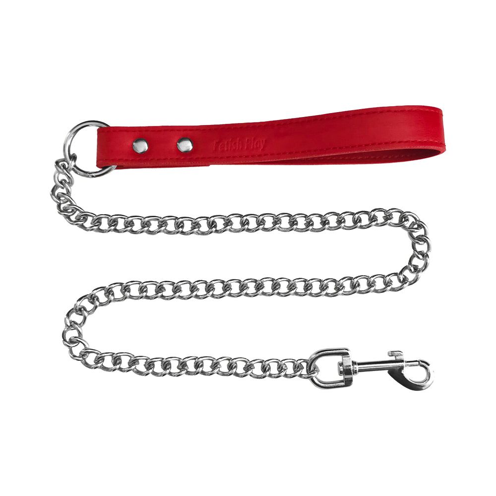 Rouge Garments Play Vegan Leash – Red Faux Leather