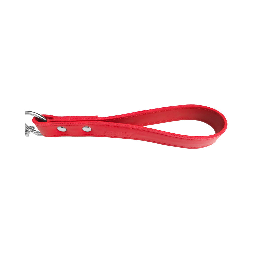 Rouge Garments Play Vegan Leash – Red Faux Leather