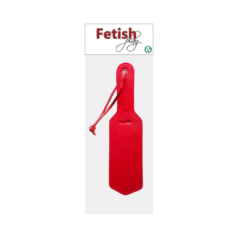Rouge Fetish Play Vegan Paddle – Red Faux Leather Spanking Paddle