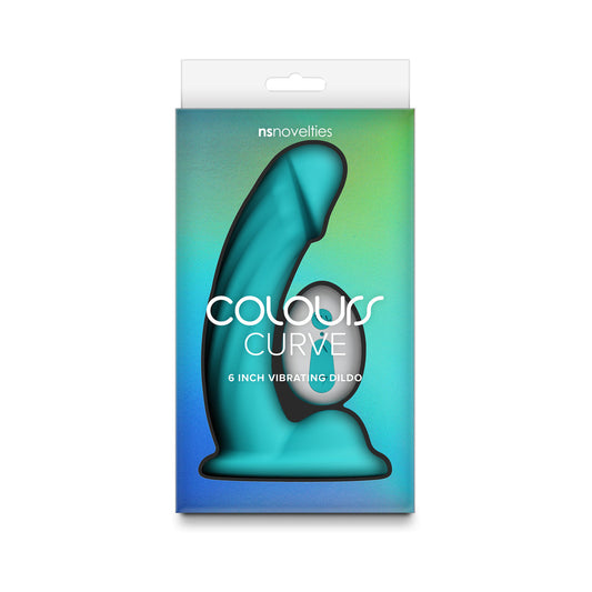 NS Novelties Colours Curve Vibrating Dildo – Teal