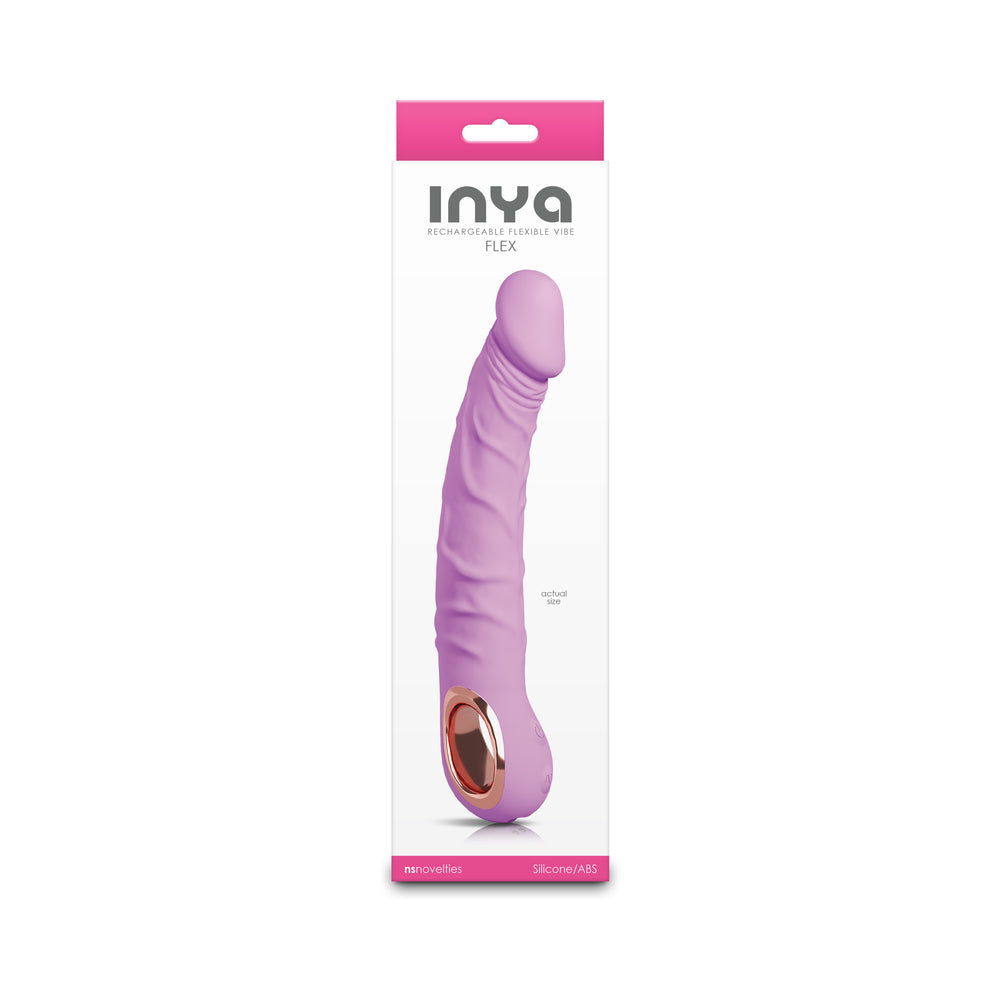 INYA Flex Vibrator – Flexible Phallic Vibrator with Robust Vibrations – Hot Pink