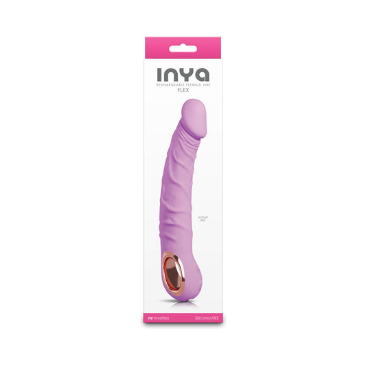 INYA Flex Vibrator – Flexible Phallic Vibrator with Robust Vibrations – Hot Pink