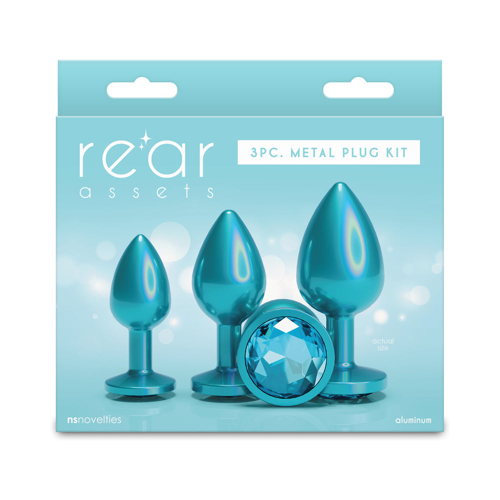 NS Novelties Rear Assets Trainer Plug Kit – Iridescent Teal