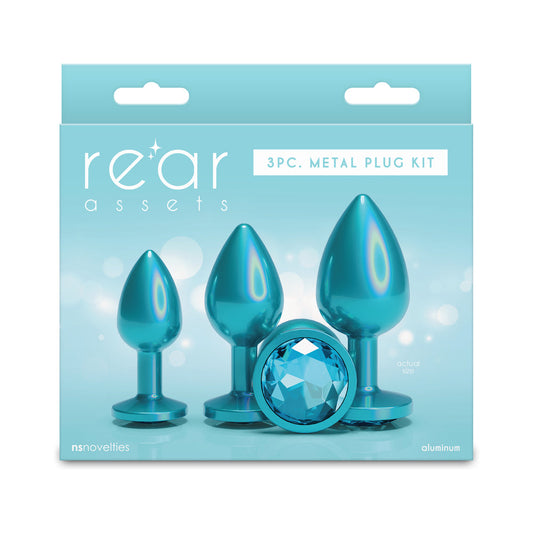 NS Novelties Rear Assets Trainer Plug Kit – Iridescent Teal