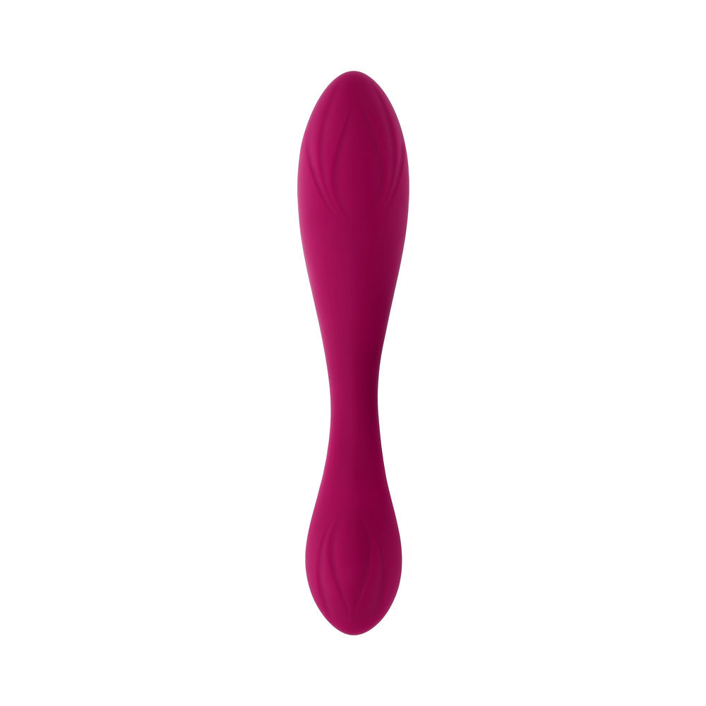 Evolved Cherry Pose Flexible Vibrator with Remote Control - Wine Red