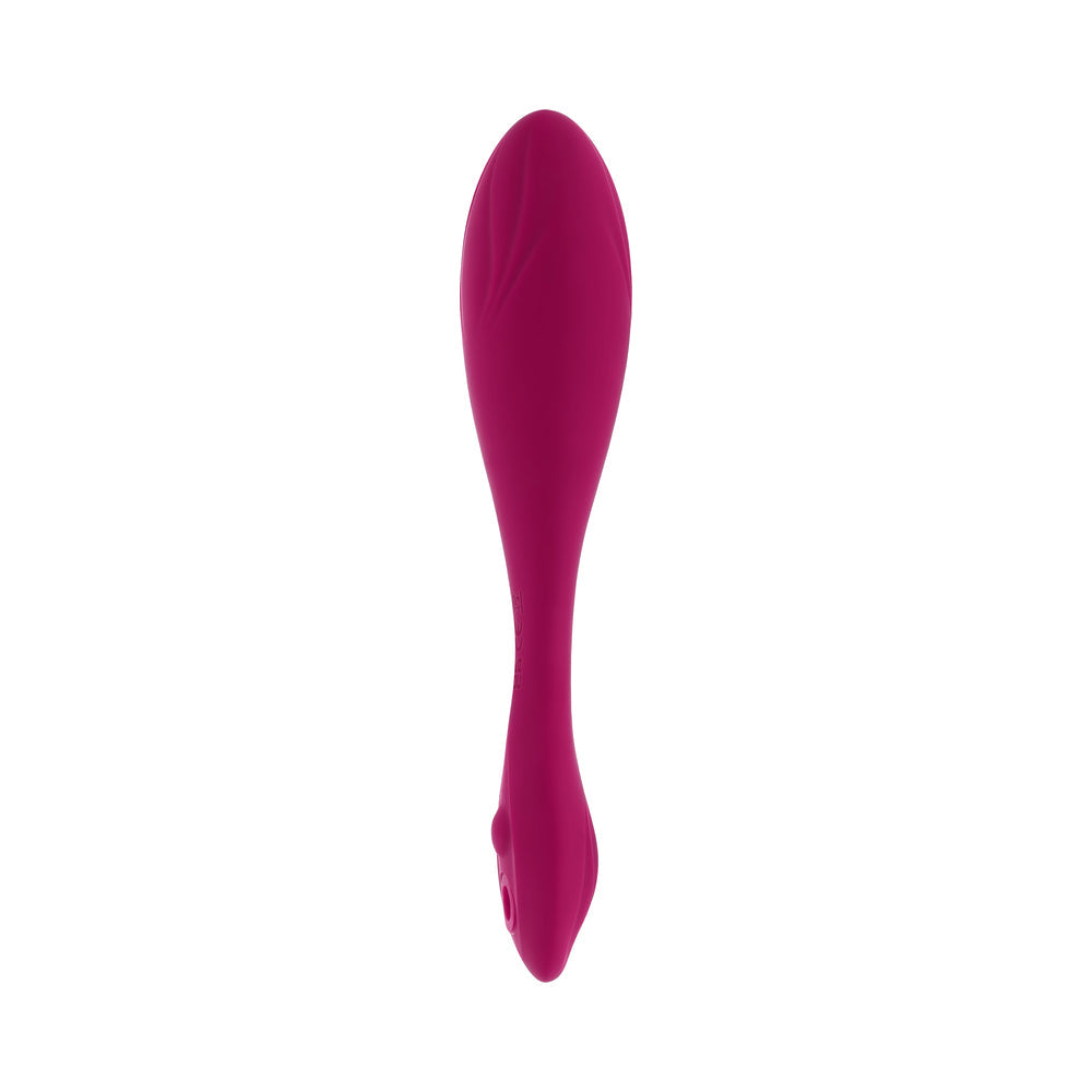 Evolved Cherry Pose Flexible Vibrator with Remote Control - Wine Red