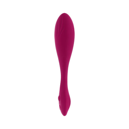 Evolved Cherry Pose Flexible Vibrator with Remote Control - Wine Red