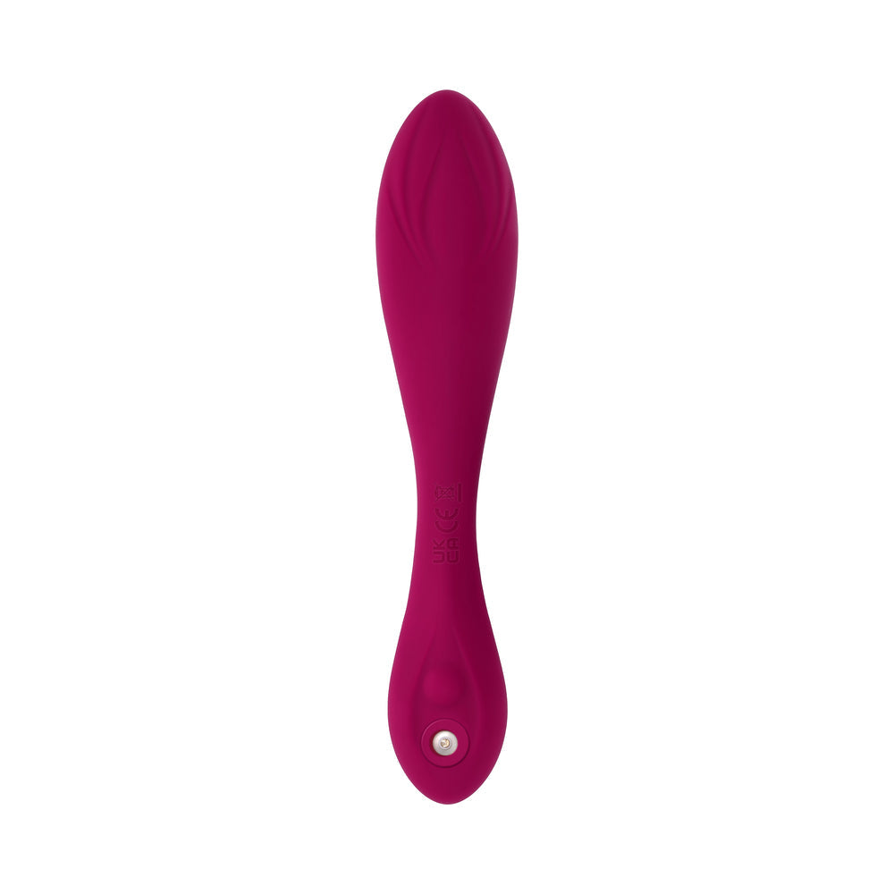 Evolved Cherry Pose Flexible Vibrator with Remote Control - Wine Red