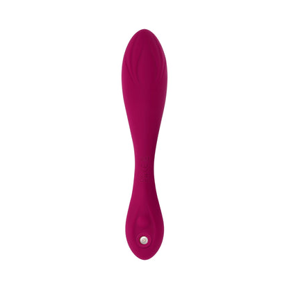Evolved Cherry Pose Flexible Vibrator with Remote Control - Wine Red