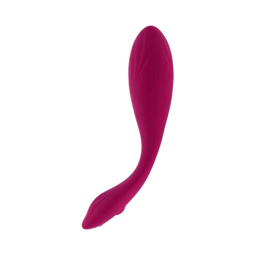 Evolved Cherry Pose Flexible Vibrator with Remote Control - Wine Red