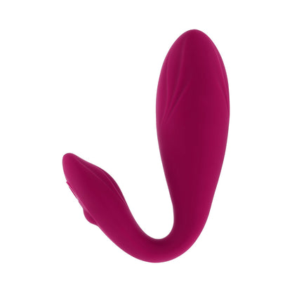 Evolved Cherry Pose Flexible Vibrator with Remote Control - Wine Red