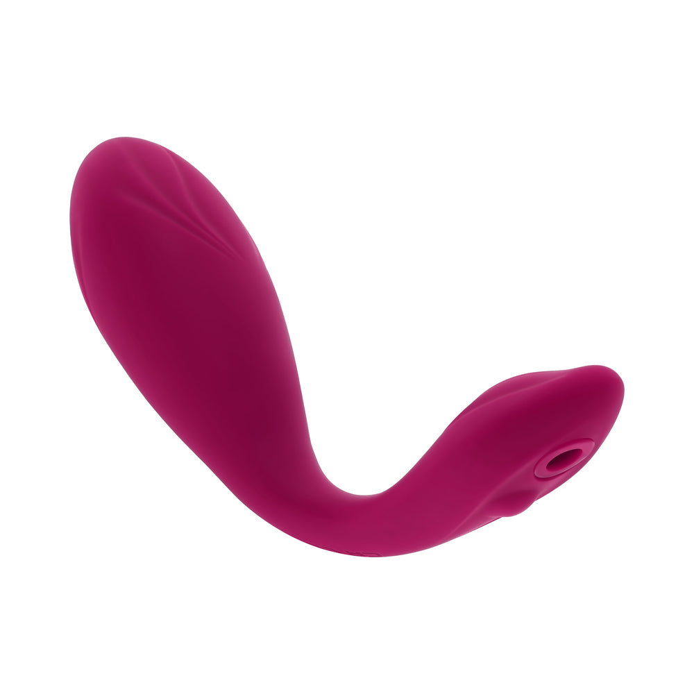 Evolved Cherry Pose Flexible Vibrator with Remote Control - Wine Red