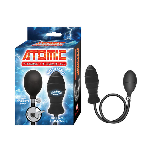Nasstoys Atomic Intermediate Plug – Black – Inflatable Silicone Plug