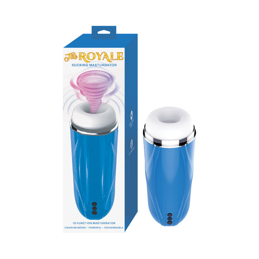 Nasstoys Royale Sucking Masturbator with 5 Suction Modes and 10 Vibration Functions - Blue