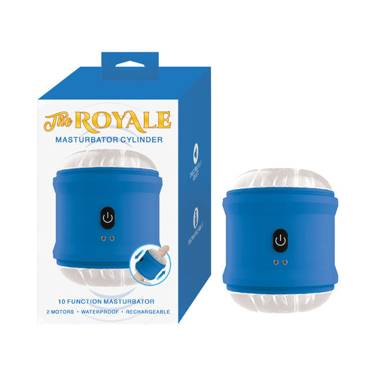 Nasstoys Royale Masturbator Cylinder – Vibrating Stroker – Blue