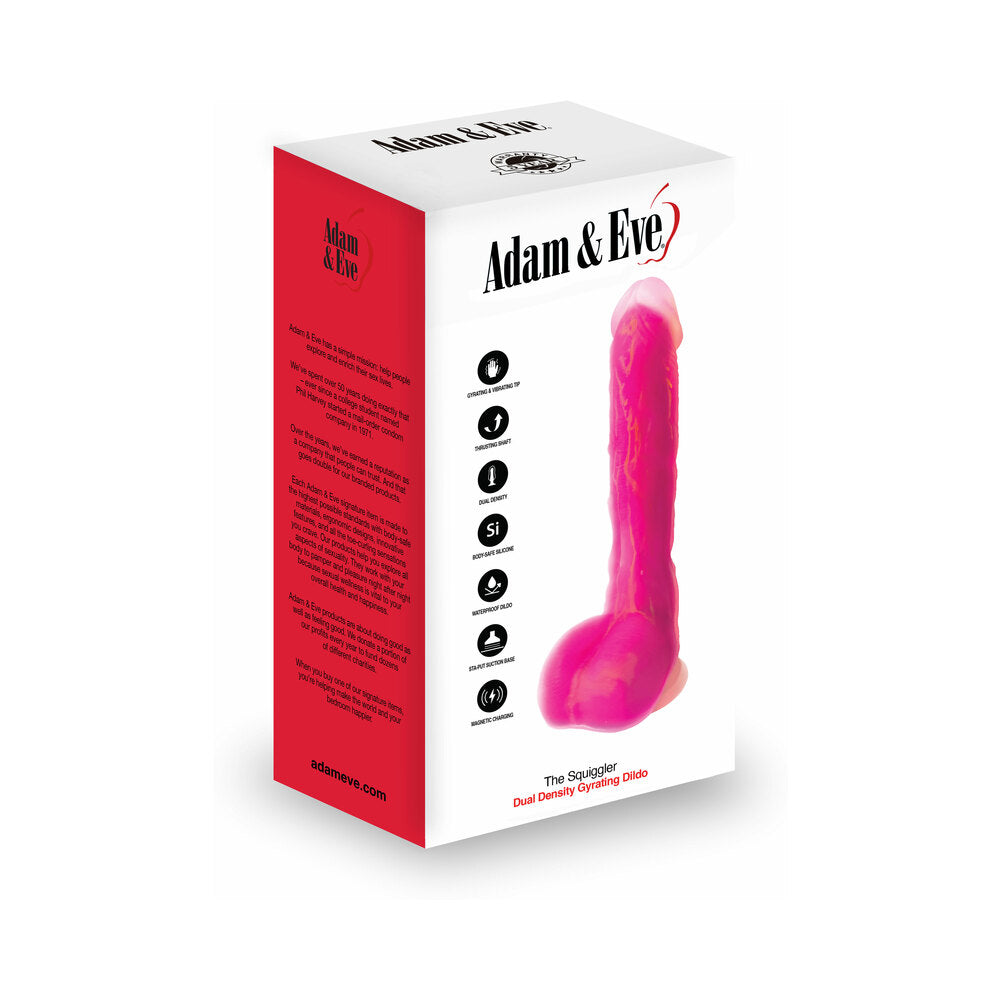 Adam & Eve The Squiggler Dual Density Gyrating Dildo – Hot Pink