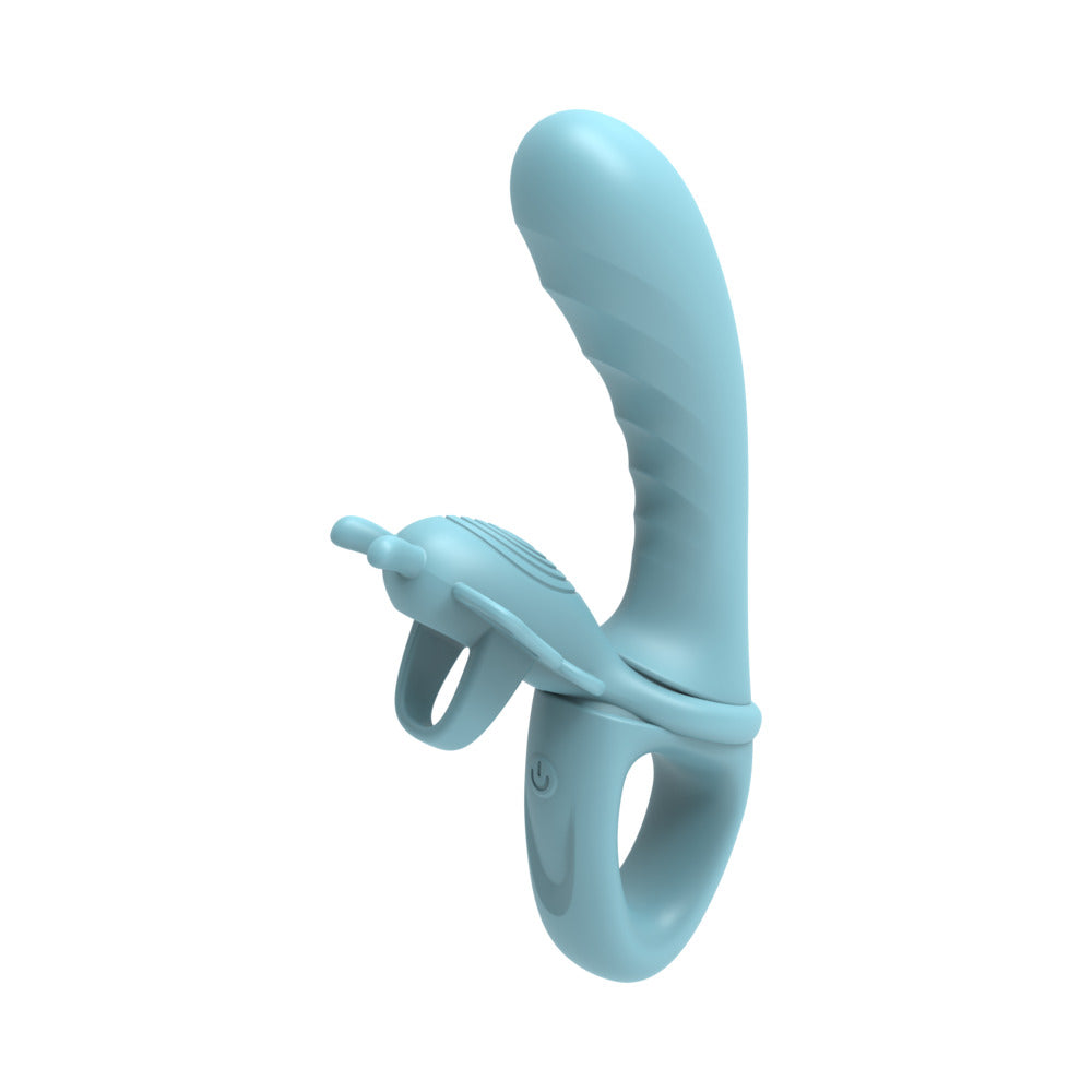 Adam & Eve Couples Butterfly Play Set - 4-in-1 Vibrator Set - Teal