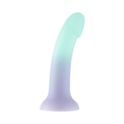 Adam & Eve Ombre Curve Liquid Silicone Dildo – Multi-Color, Flexible, Waterproof