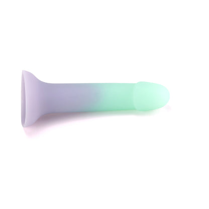 Adam & Eve Ombre Curve Liquid Silicone Dildo – Multi-Color, Flexible, Waterproof