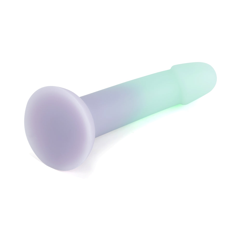 Adam & Eve Ombre Curve Liquid Silicone Dildo – Multi-Color, Flexible, Waterproof