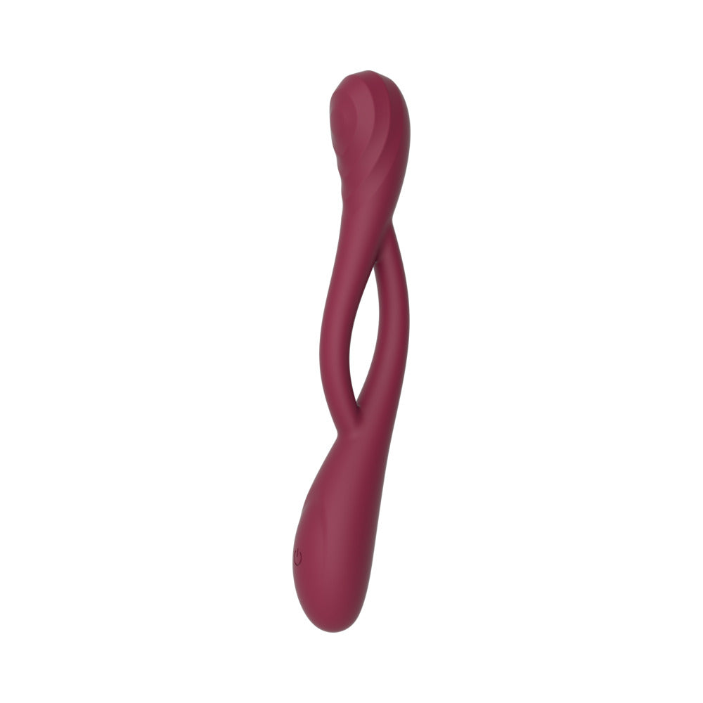 Adam & Eve Infinity Bendable Silicone Vibrator – Wine Red