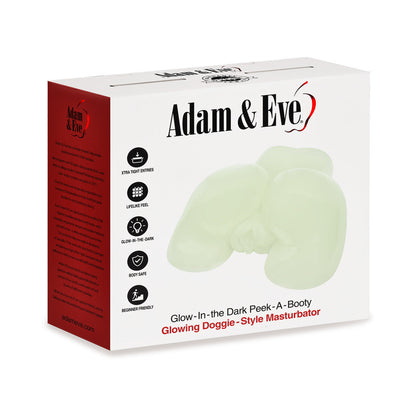 Adam & Eve Glow-in-the-Dark Peek-A-Booty – Doggy Style Masturbator – Green