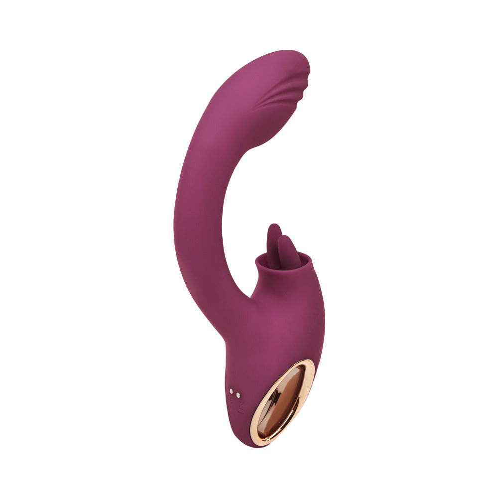 Adam & Eve Rose Gold Clit Tickler Dual Stimulating Vibrator – Wine Red