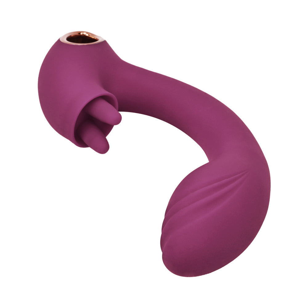 Adam & Eve Rose Gold Clit Tickler Dual Stimulating Vibrator – Wine Red