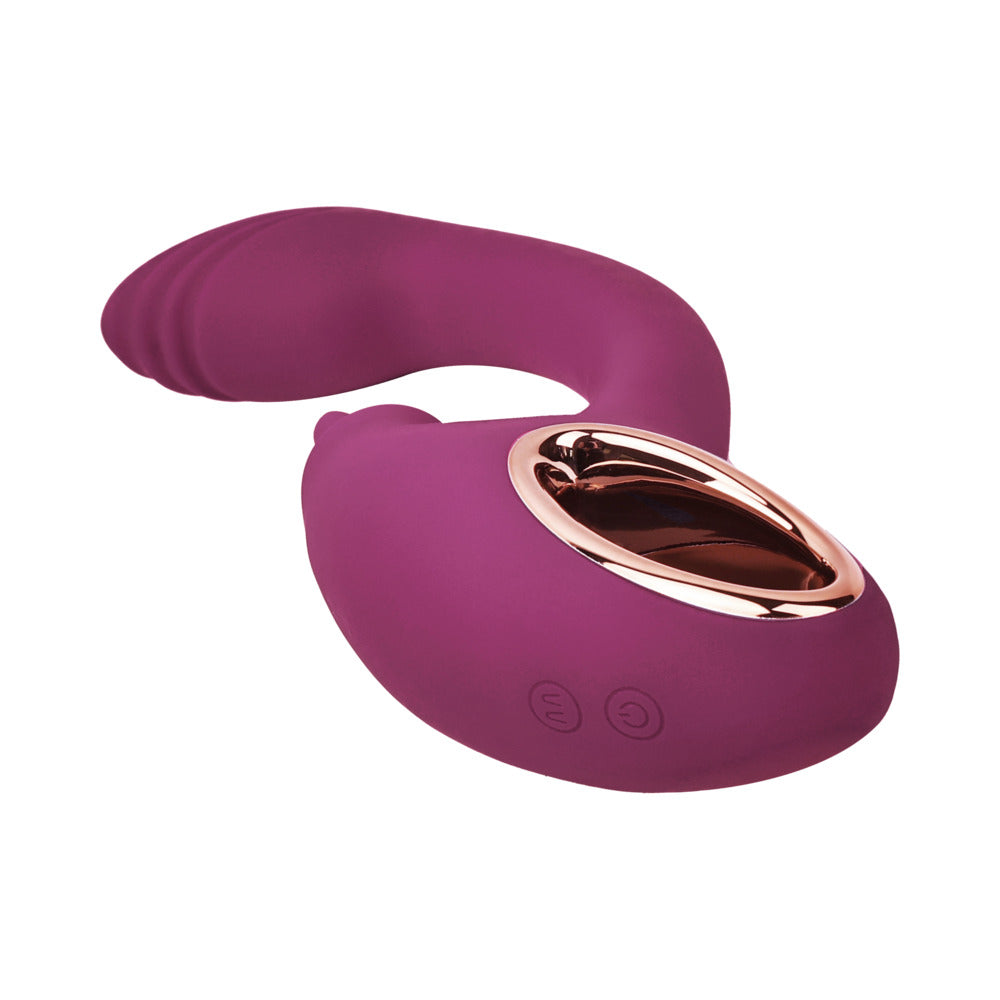 Adam & Eve Rose Gold Clit Tickler Dual Stimulating Vibrator – Wine Red