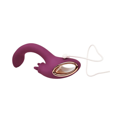 Adam & Eve Rose Gold Clit Tickler Dual Stimulating Vibrator – Wine Red