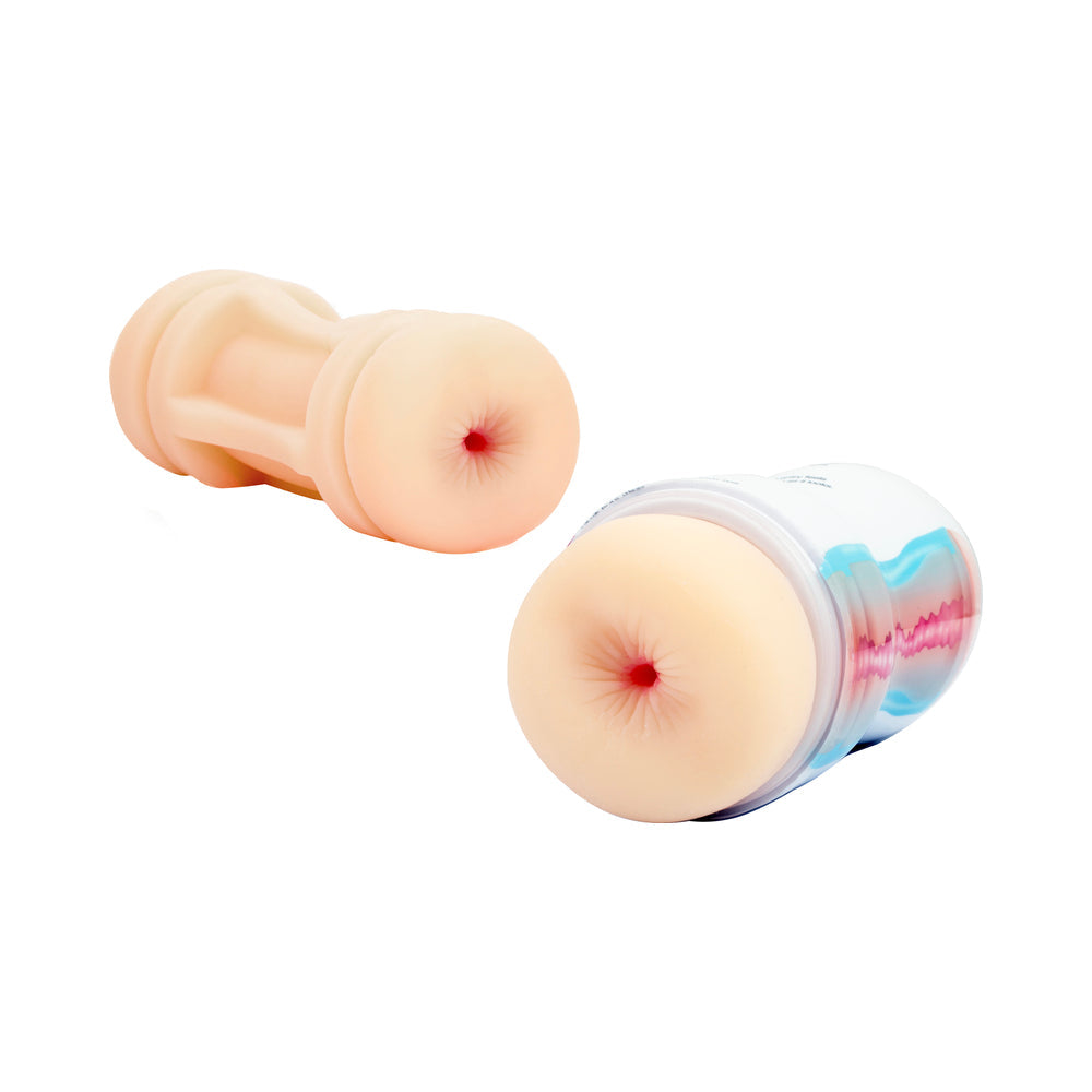 Adam & Eve 2-in-1 Stroker – Dual-Ended Realistic Masturbator – Vanilla/Ivory/Beige